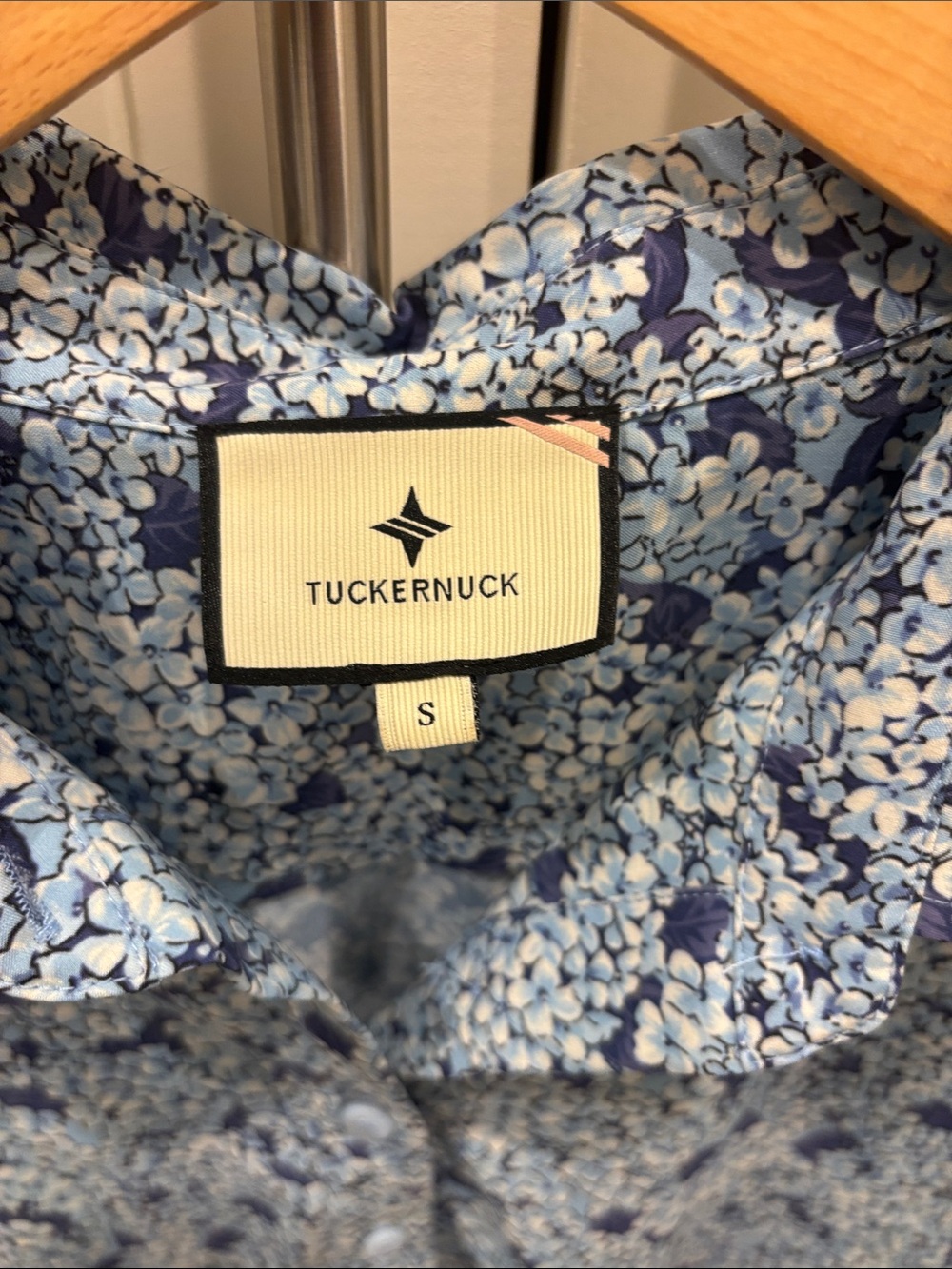 Tuckernuck Blue Hydrangea Button-Front Casual Dress - Picture 2 of 3
